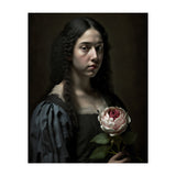 Sad Young Woman Moody Vintage Dark Painting  (Print Only) thumbnail