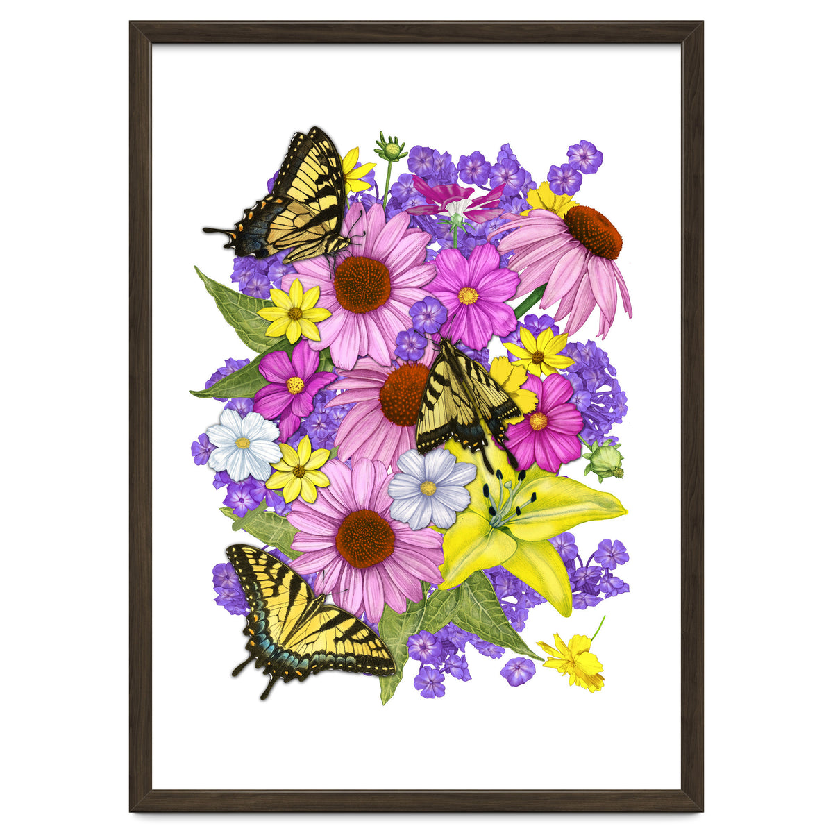 Corn Flowers and Swallowtails