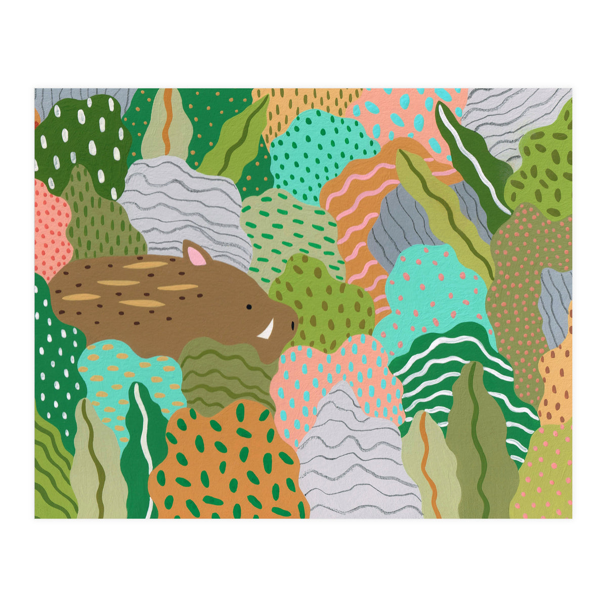 Wild Boar, Run Free (Print Only)