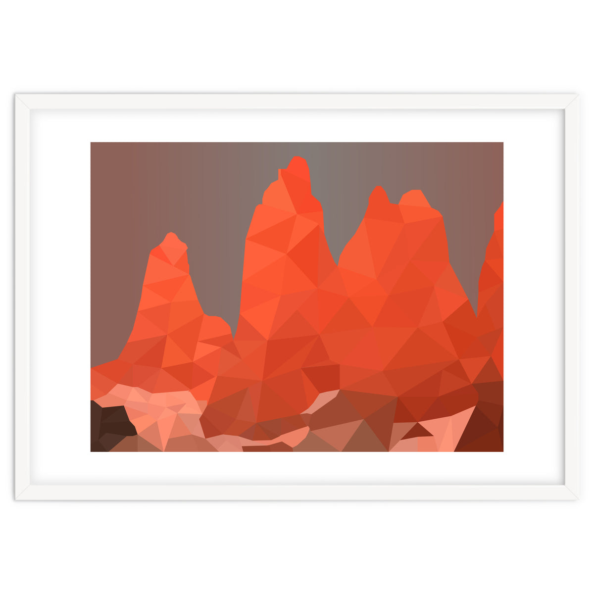Torres Del Paine National Park Low Poly Art