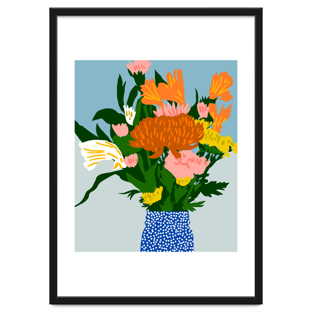 Potted Happiness | Flower Pot Botanical Floral Still Life | Eclectic Plants Modern Bohemian Décor