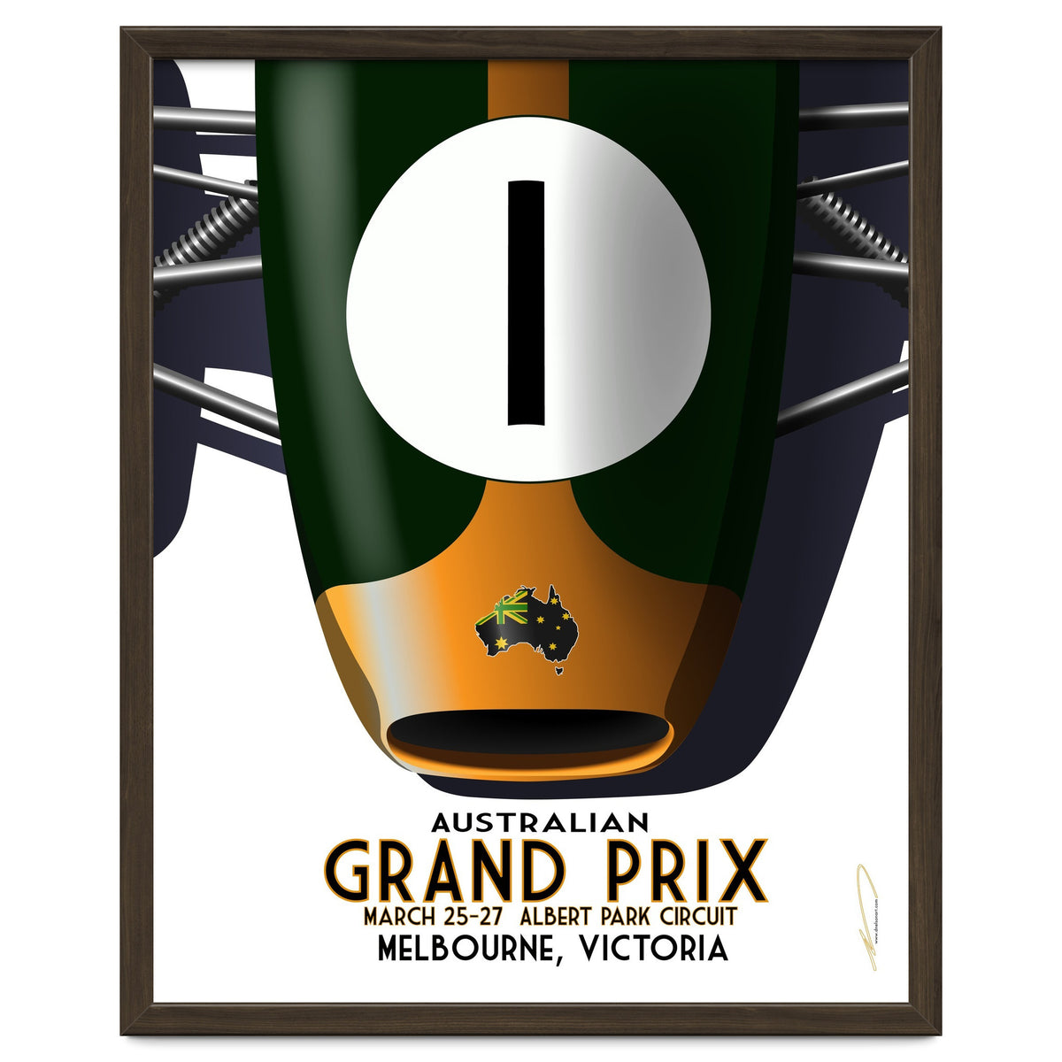 Australian Grand Prix Art Deco poster