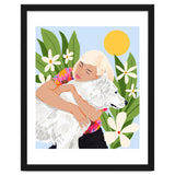 All You Need Is Love & A Dog | Pets Urban Jungle Bohemian Woman Illustration thumbnail