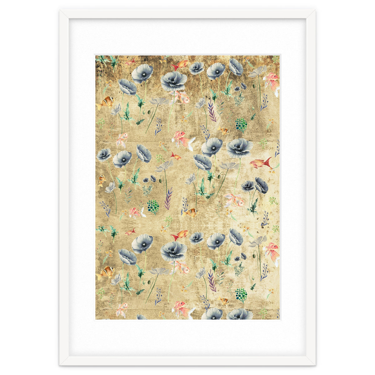 Fishes & Garden #Gold-plated