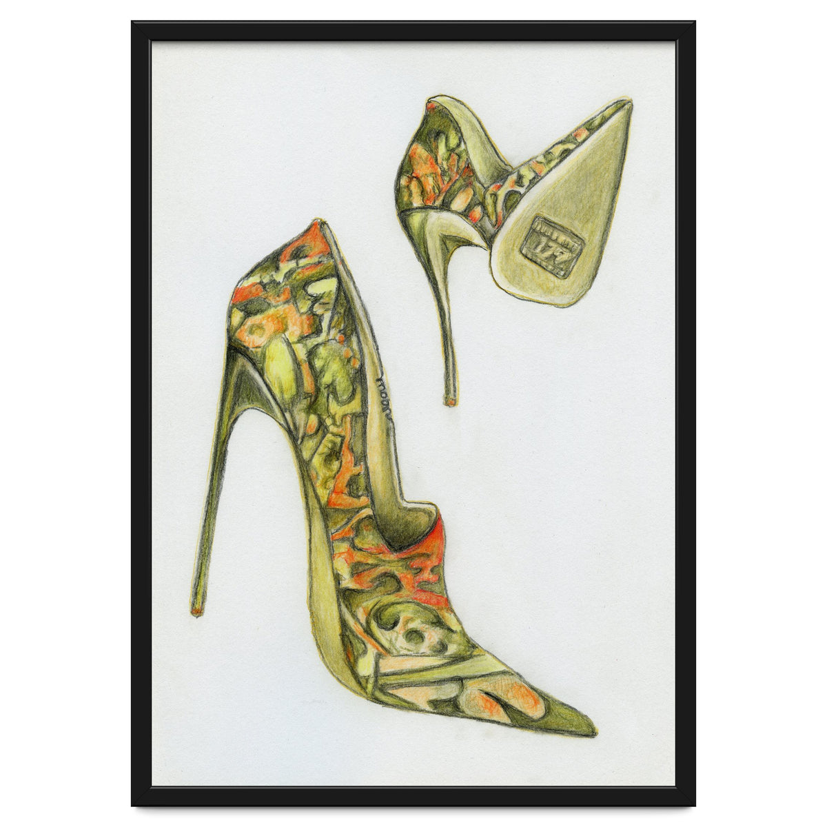 Green stiletto shoes