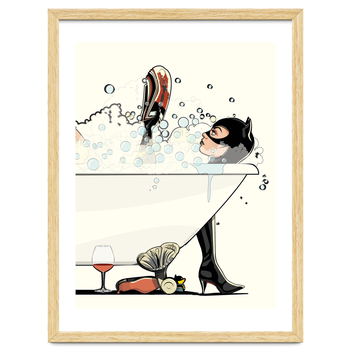 Catwoman in the Bath, funny Bathroom Humour