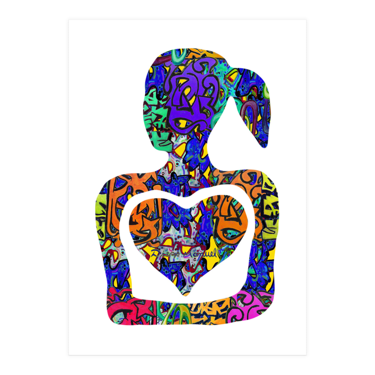 Mujer Digital 3 7  (Print Only)