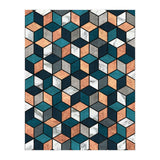 Copper, Marble and Concrete Cubes with Blue (Print Only) thumbnail