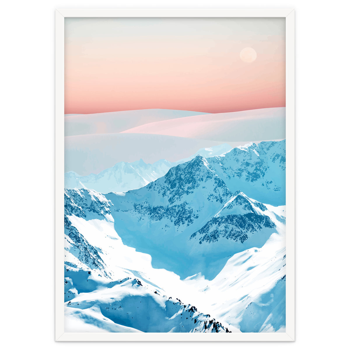 Snow & Blush Horizon