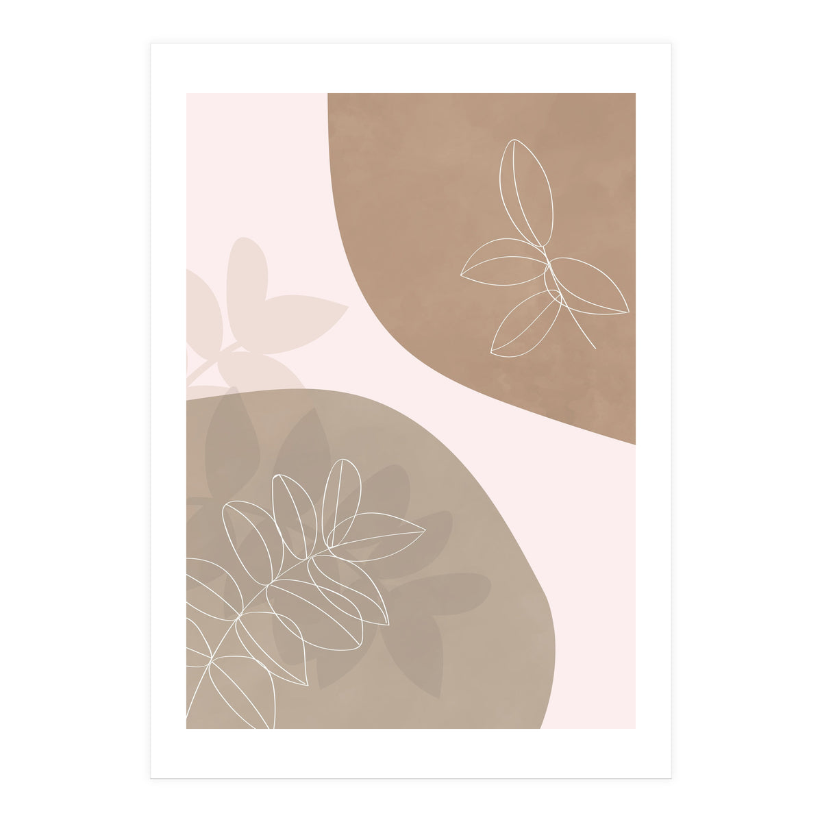 Abstract Neutral Line Art Drawing (Print Only)