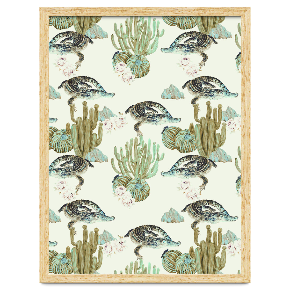 Crocodile pattern on the cactus