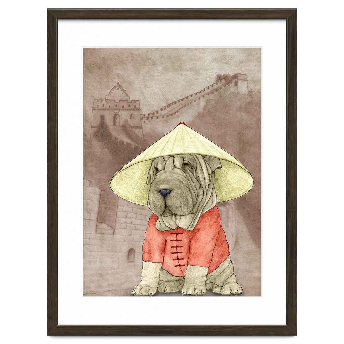 Sharpei With The Great Wall