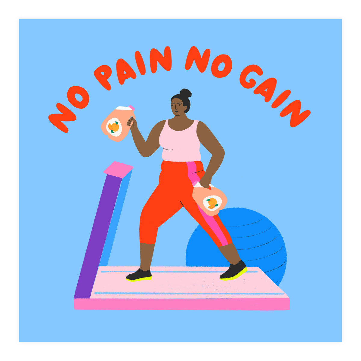 No Pain No Gain Square (Print Only)