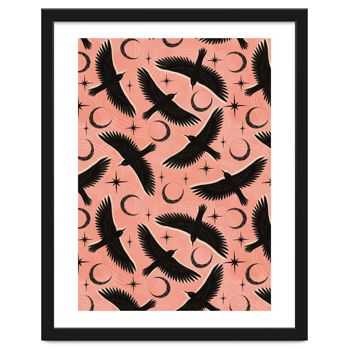 Black Birds With Moons