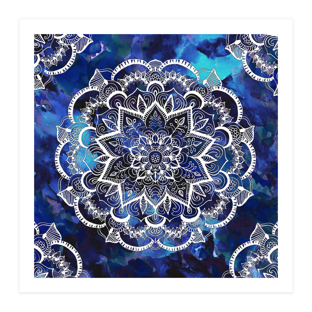 Queen Starring of Mandalas Navy (Print Only)