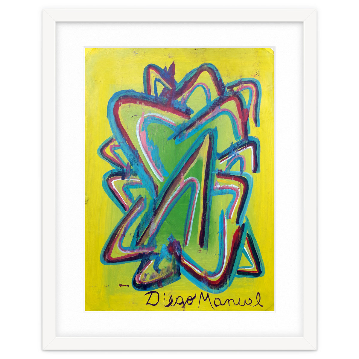 Forma Celeste Sobre Amarillo 2