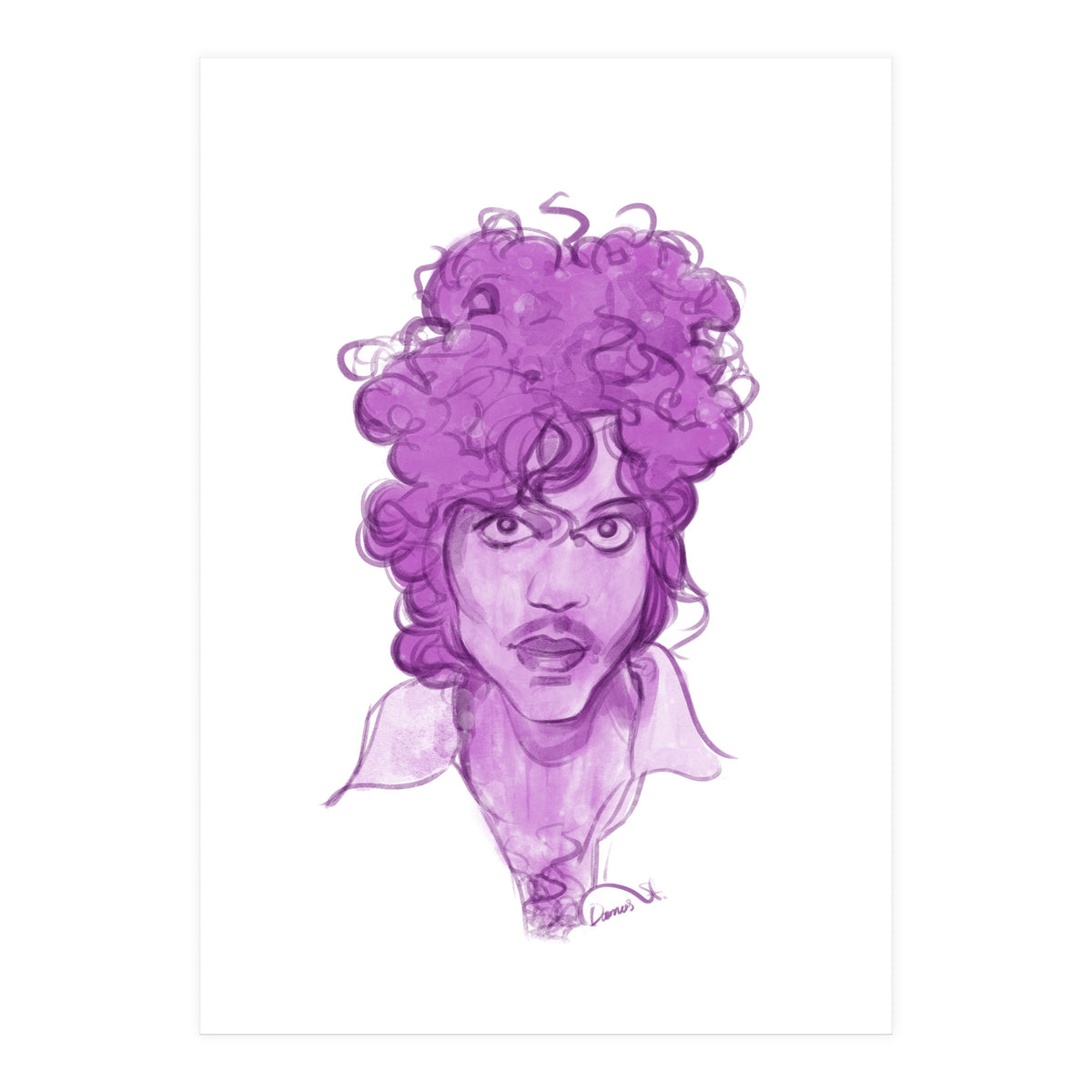 Prince Watercolor illustration  (Print Only)