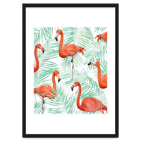 Flamingo And Mint Palm