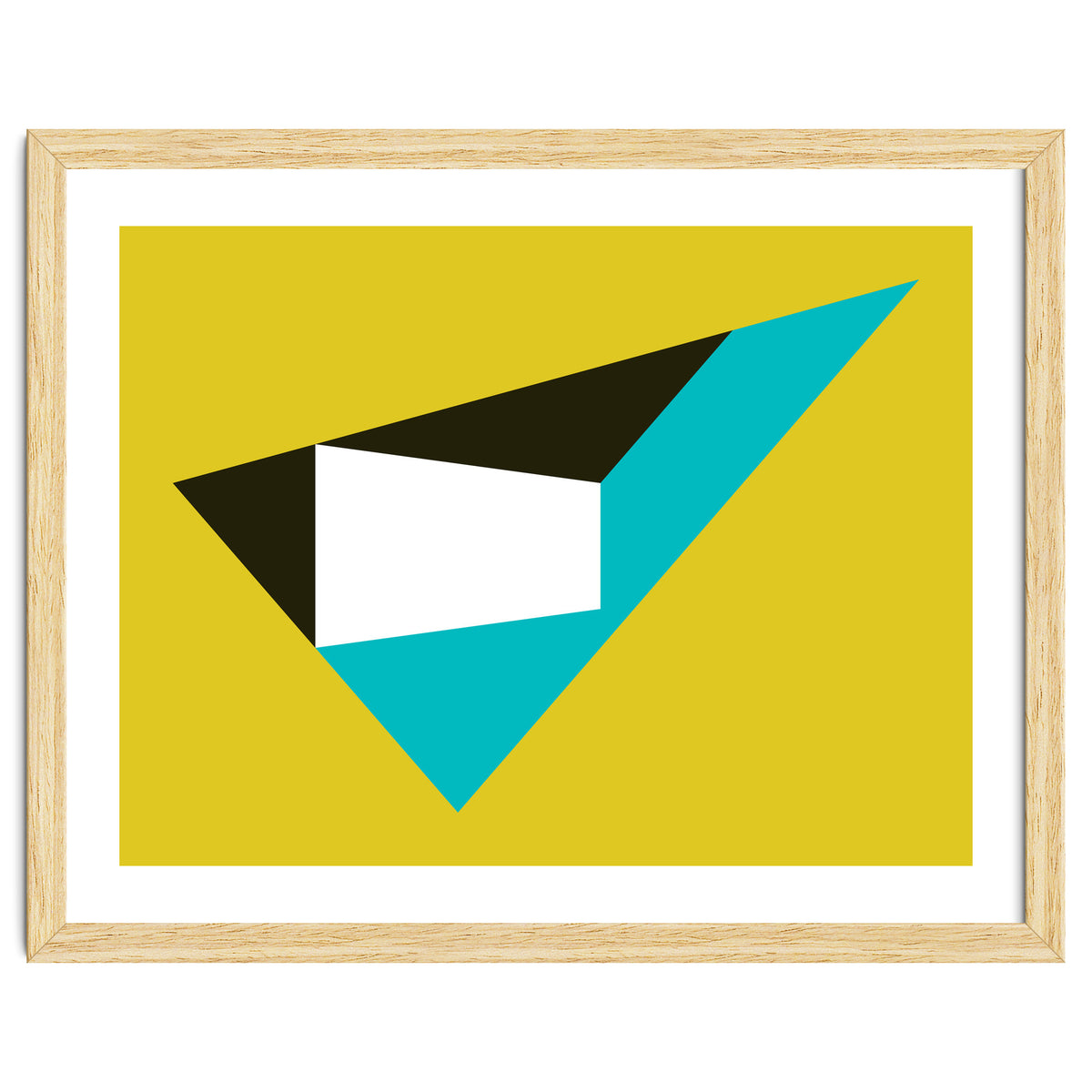 Geometric Shapes No. 39 - mustard & turquoise