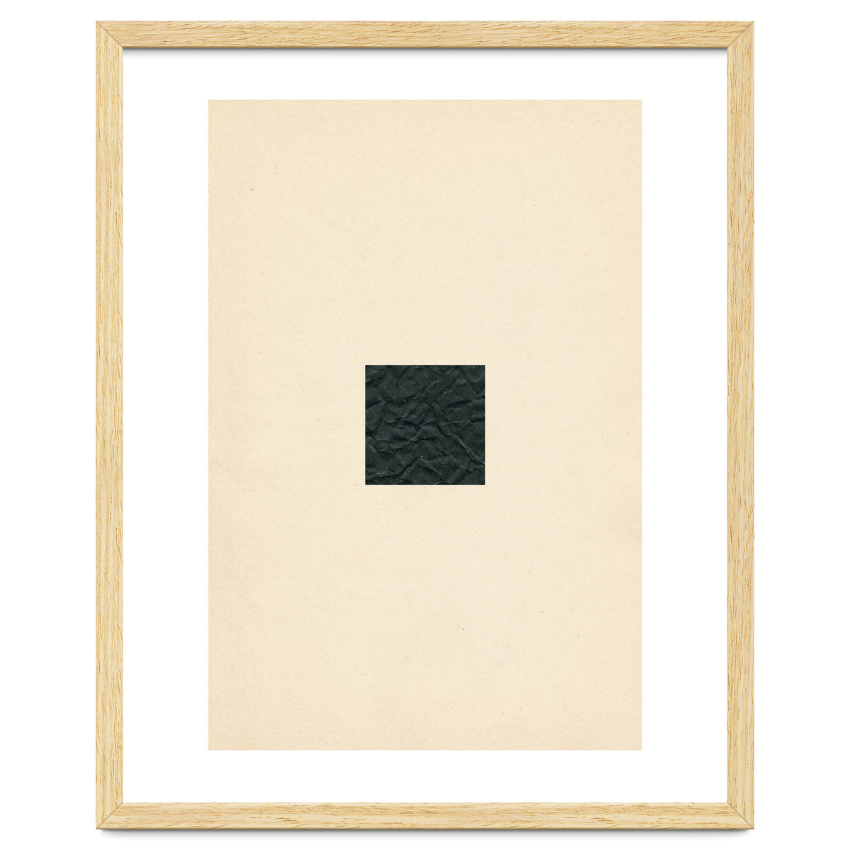 Minimal black square on beige