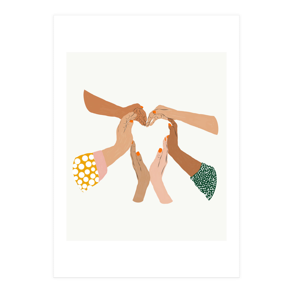 Indiscrimination | Anti-Racism Painting | Unity Illustration | Women Empowerment Growth Mindset (Print Only)