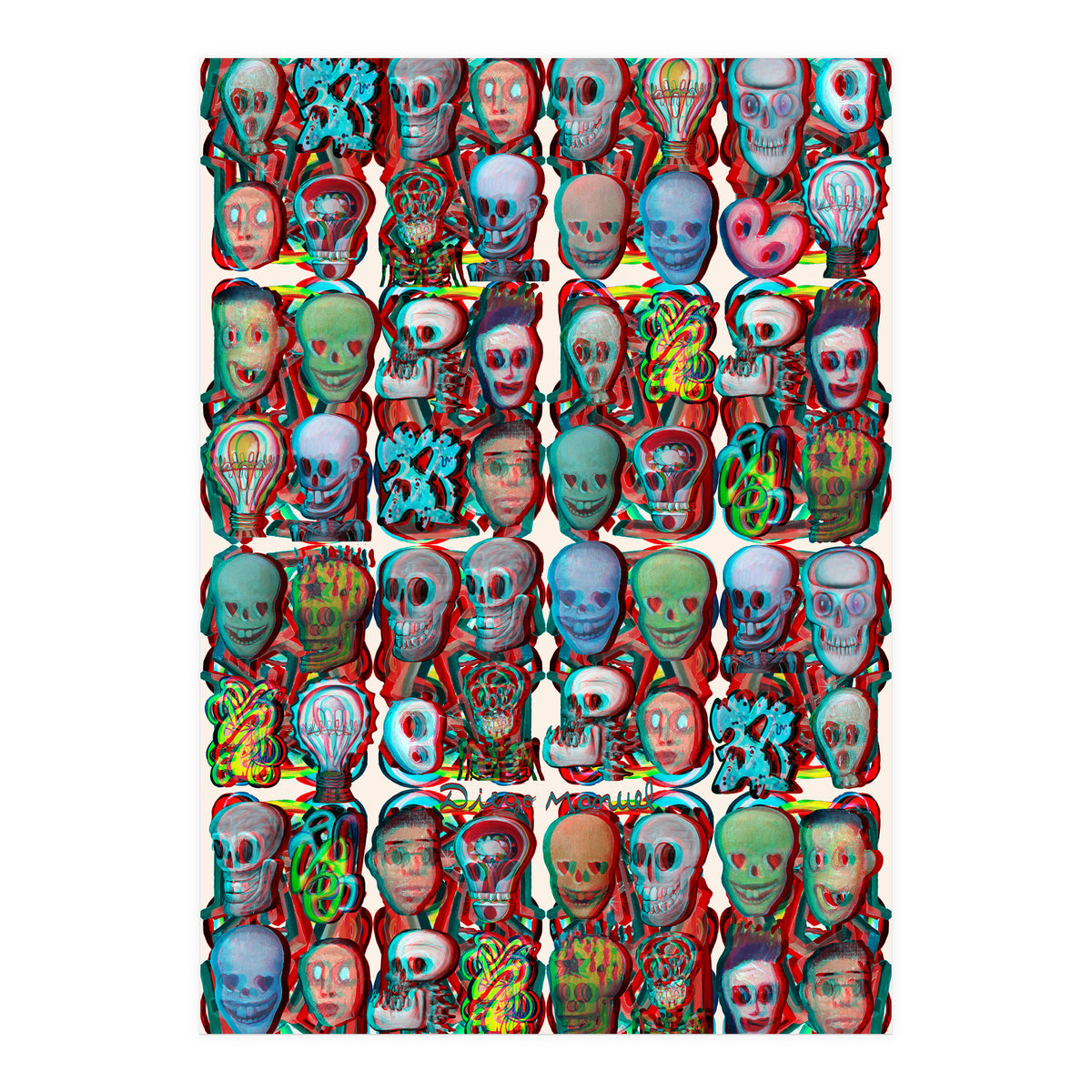 Formas 14 34 3d Y Calaveras 3 (Print Only)