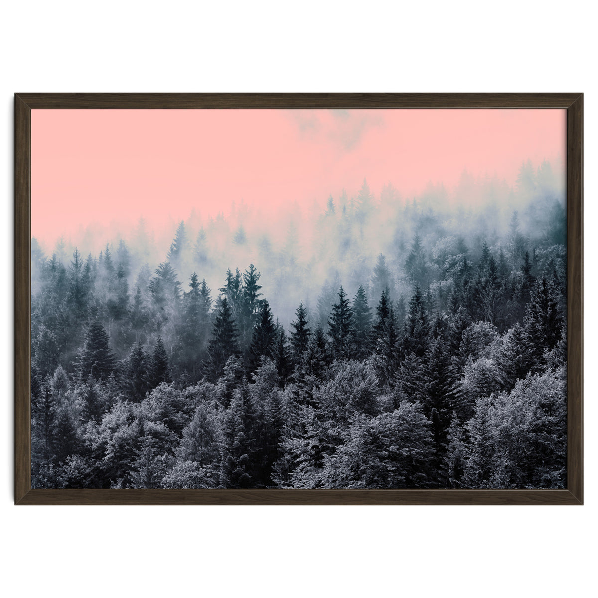 Forest in gray and pink