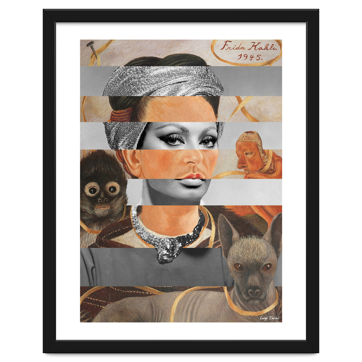 Self Portrait By Frida Kahlo & Sophia Loren