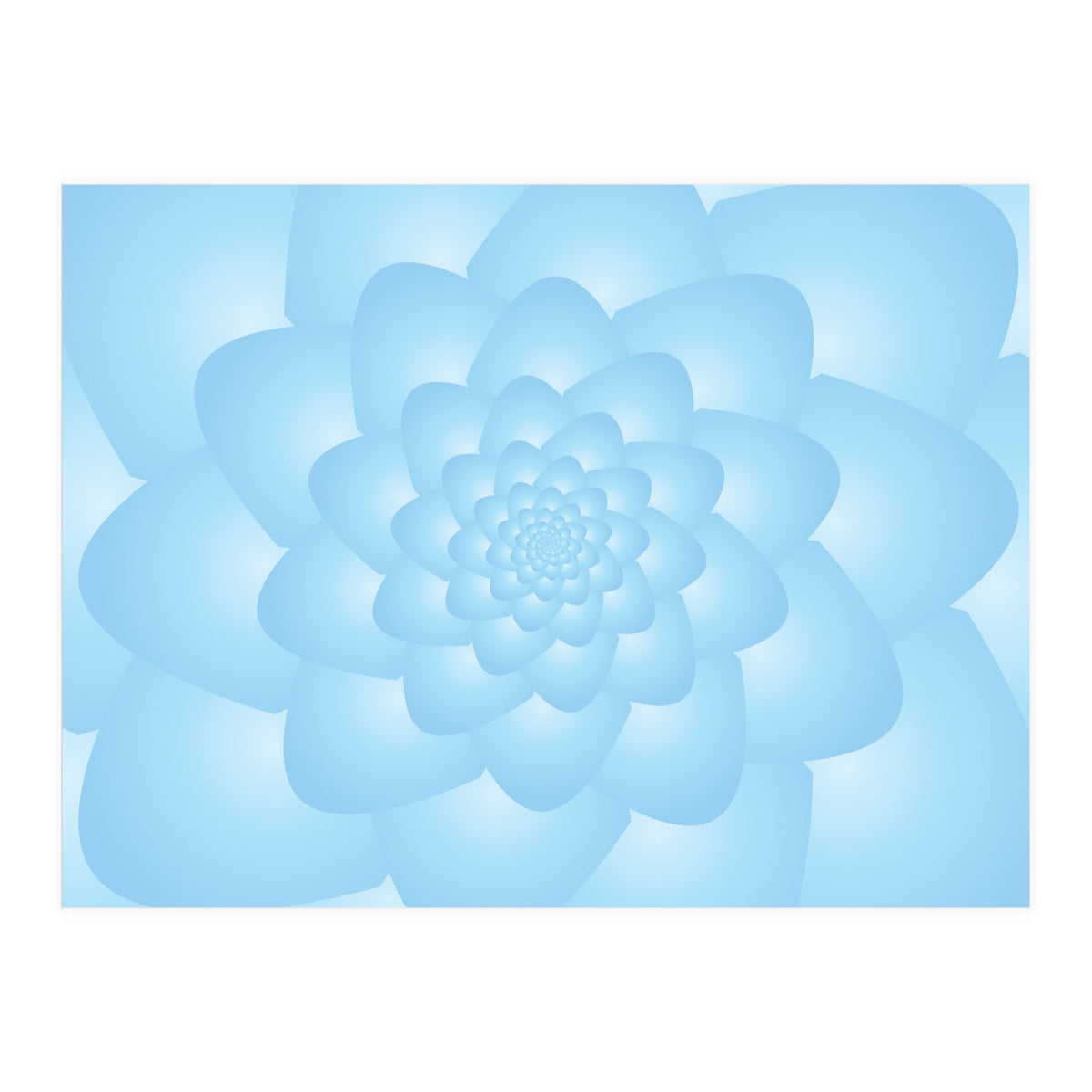 Pastel Colors Flower Pattern Set Blue (Print Only)