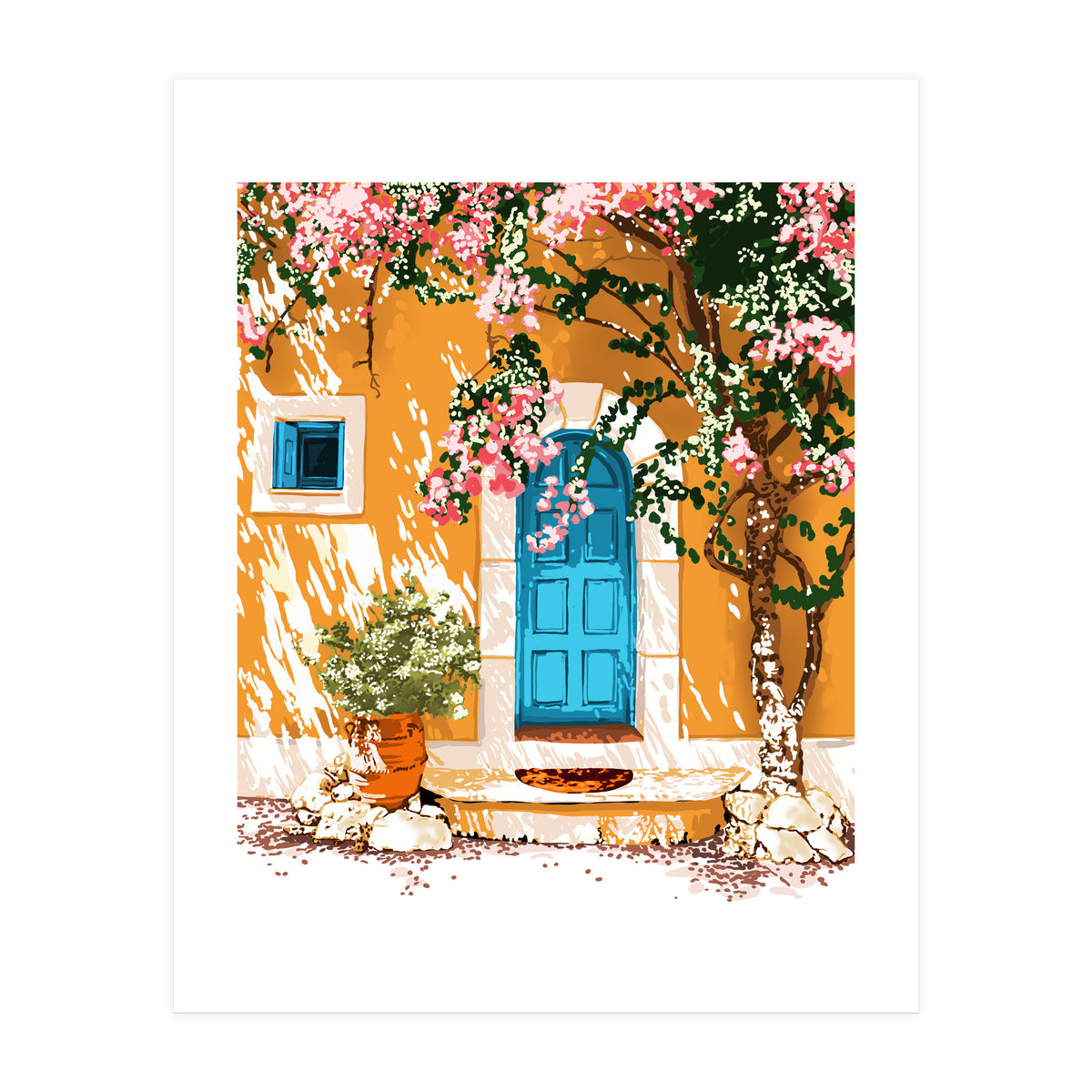 Oh The Places You Will Go, Spanish Bougainvillea Villa (Print Only)