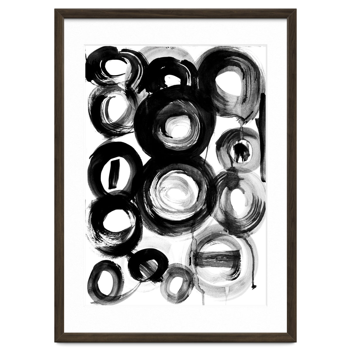 Black and White Ink Circles