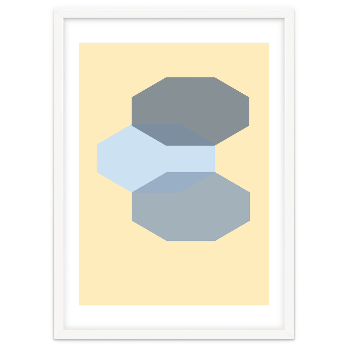 Blue shapes abstract