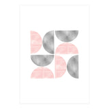 Half Moon Blush And Grey Abstract  (Print Only) thumbnail
