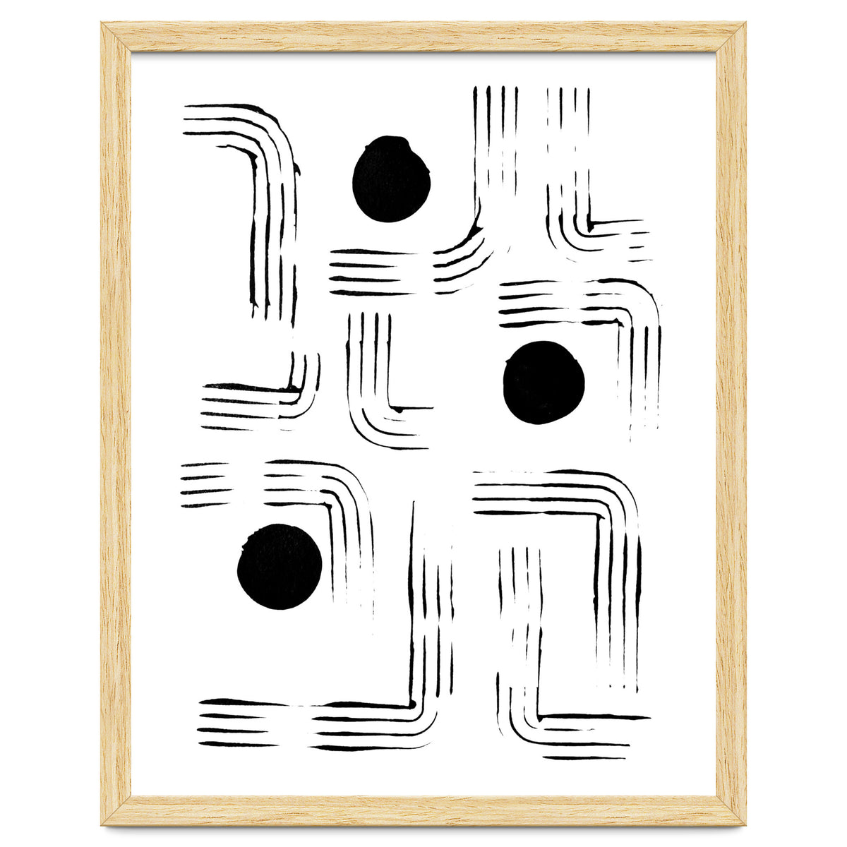 Mid-Century Modern Monochrome Print #1