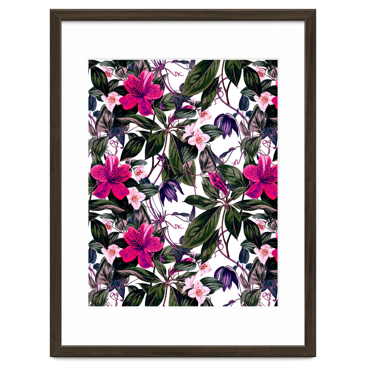 Pattern antique botanical flowers