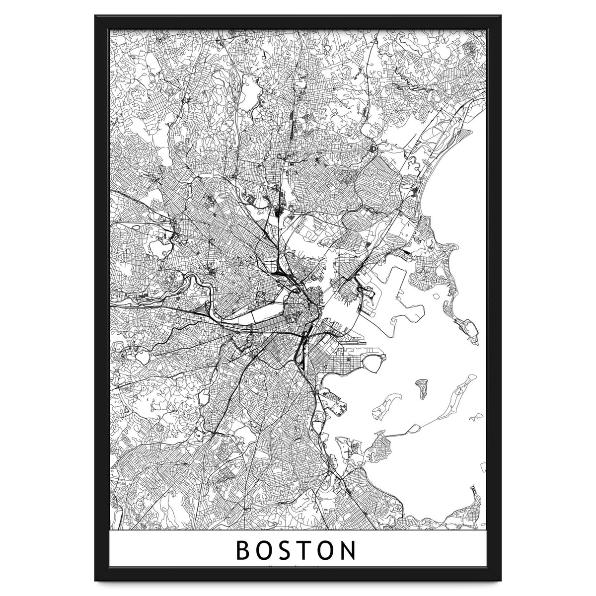 Boston White Map