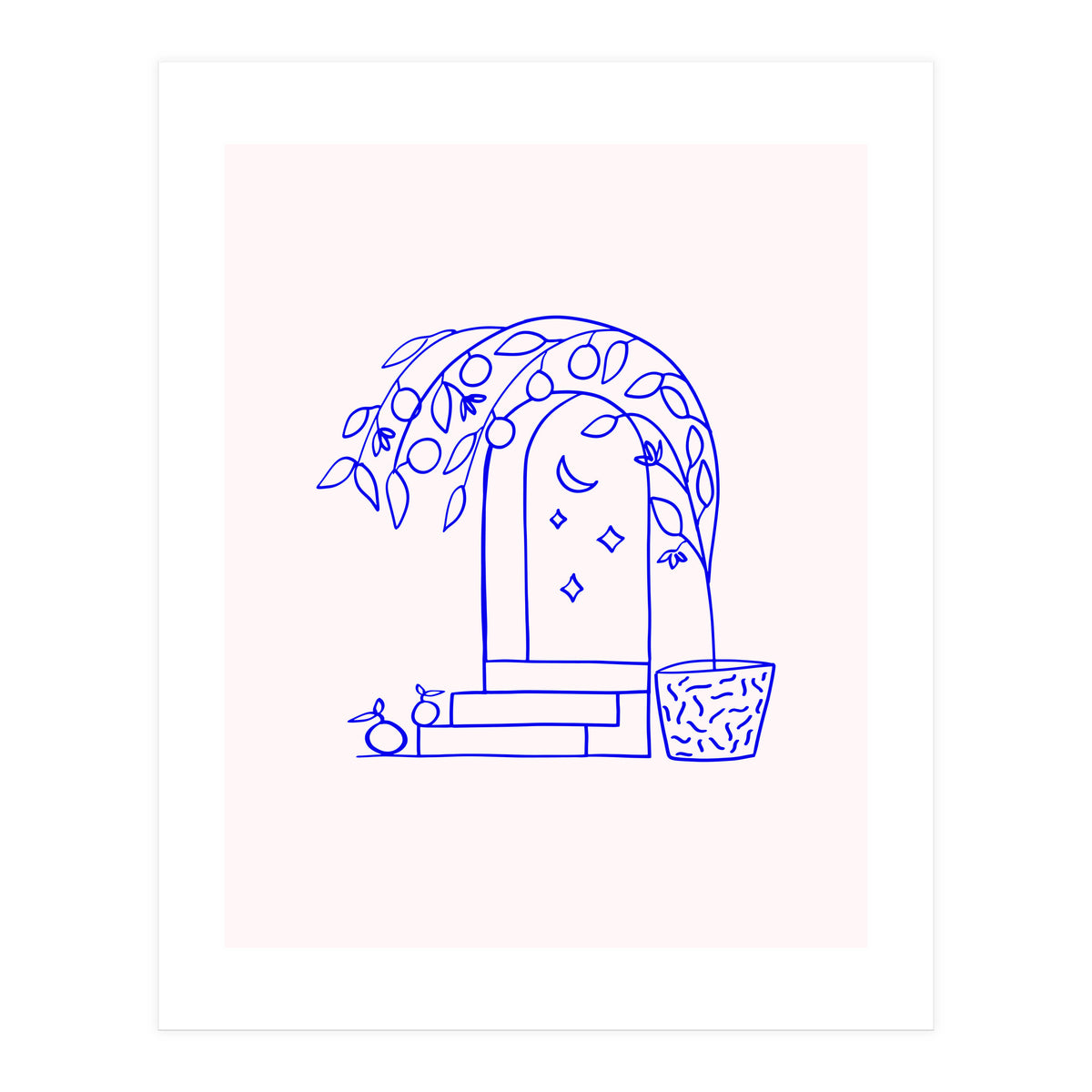 Summer at that Marrakech villa #illustration #sketch (Print Only)