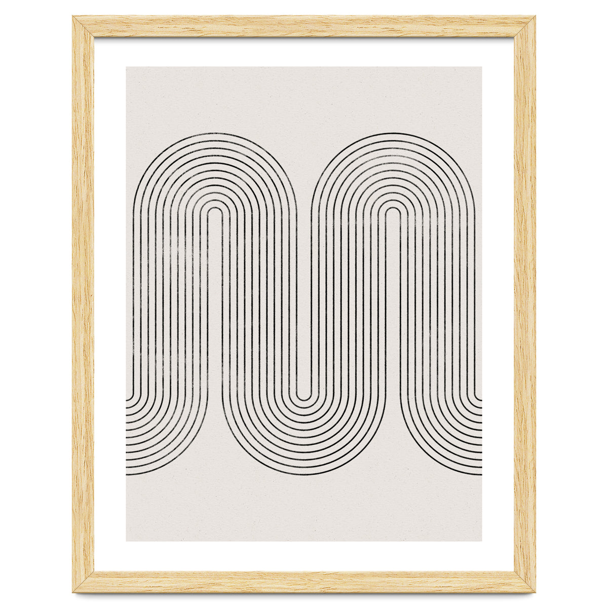 Mid-Century Modern No.28 - Woodblock Print