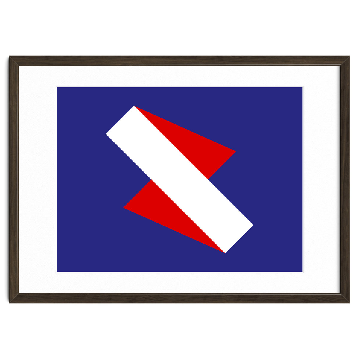 Geometric Shapes No. 68 - red & royal blue