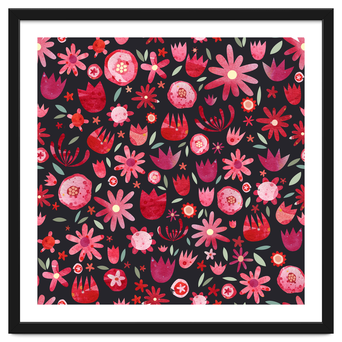 Summer Flower Circle Dark