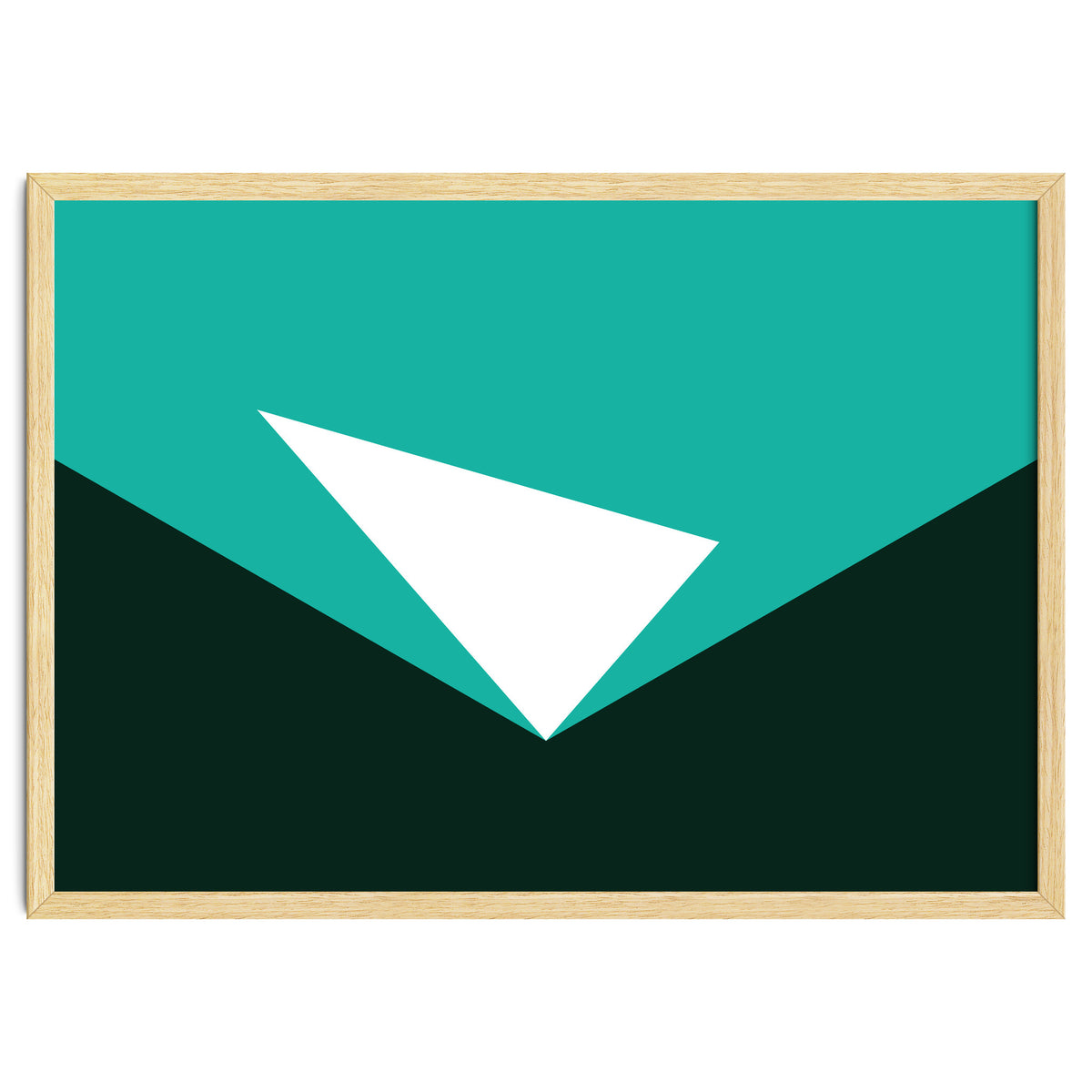 Geometric Shapes No. 57 - turquoise & black