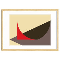 Geometric Shapes No. 6 - brown, beige & red