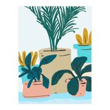 Little House Plants | Pastel Botanical Nature Plant Pots | Bohemian Cute Chic Palm Modern (Print Only) thumbnail
