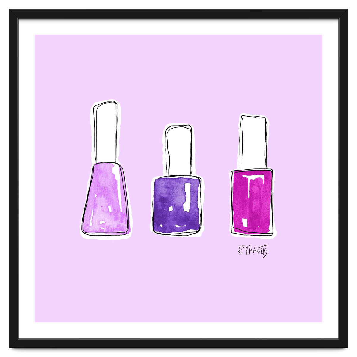 Nail Polish Watercolour | Purple