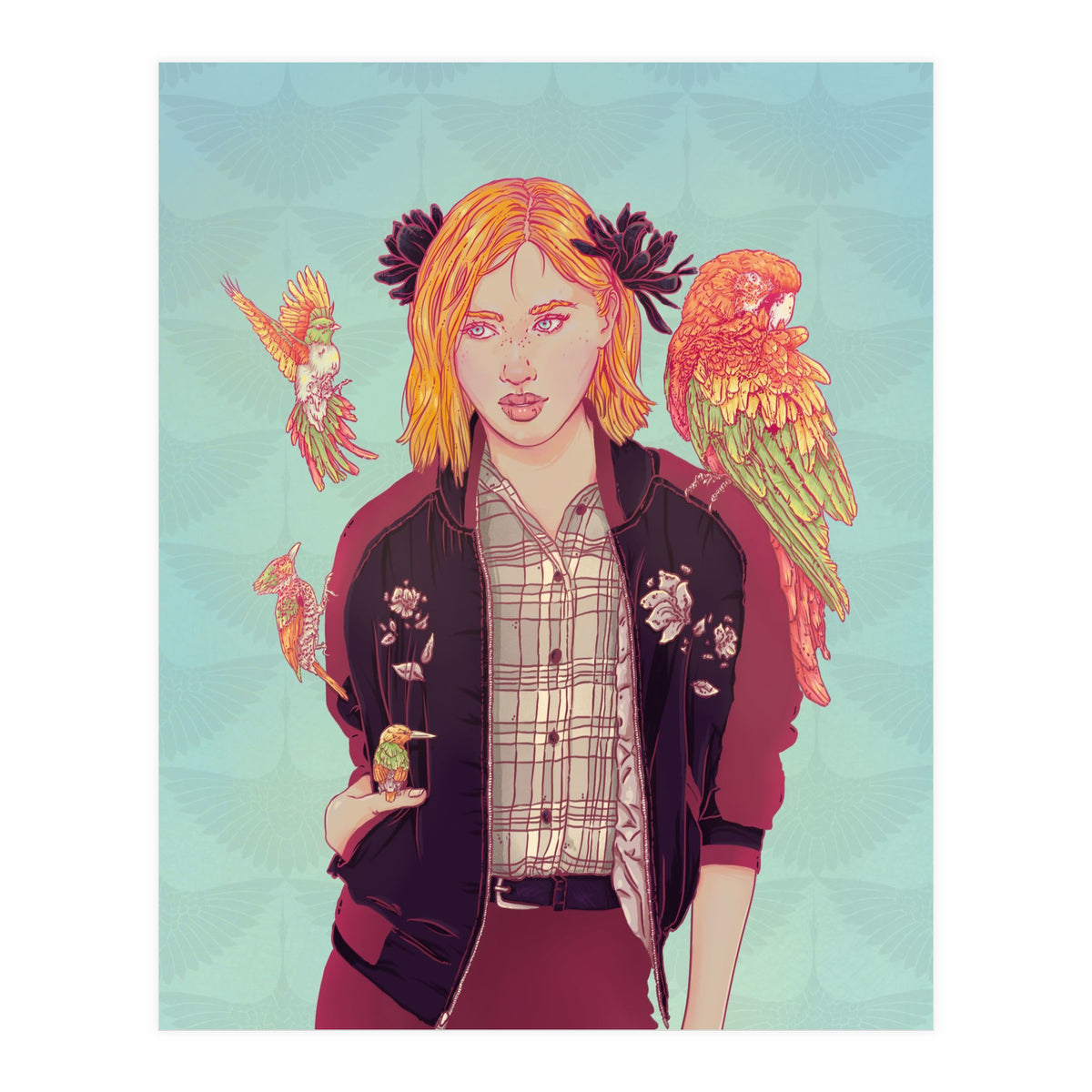 Blue Magnolia Lady (Print Only)