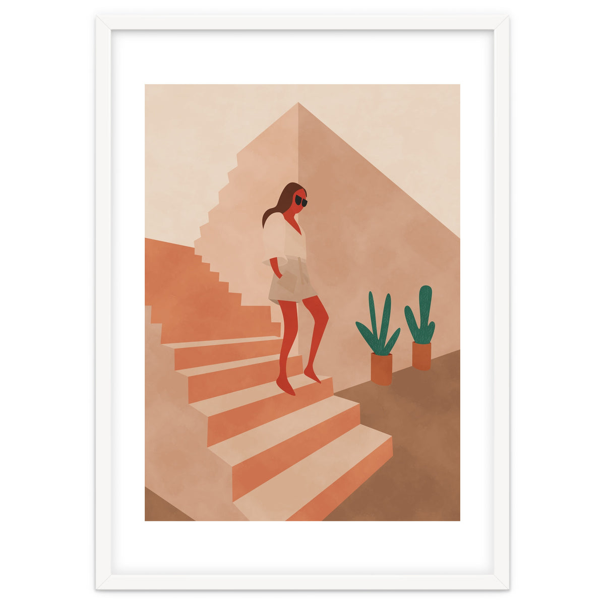 Abstract Tropical Boho Woman