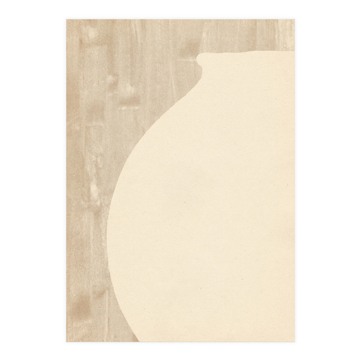 Cream tone vase silhouette (Print Only)