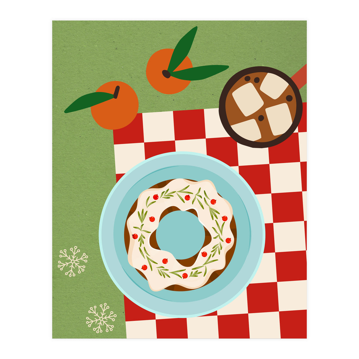 Christmas Wreath Cake (Print Only)