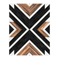 Urban Tribal Pattern No.1 - Concrete and Wood (Print Only)