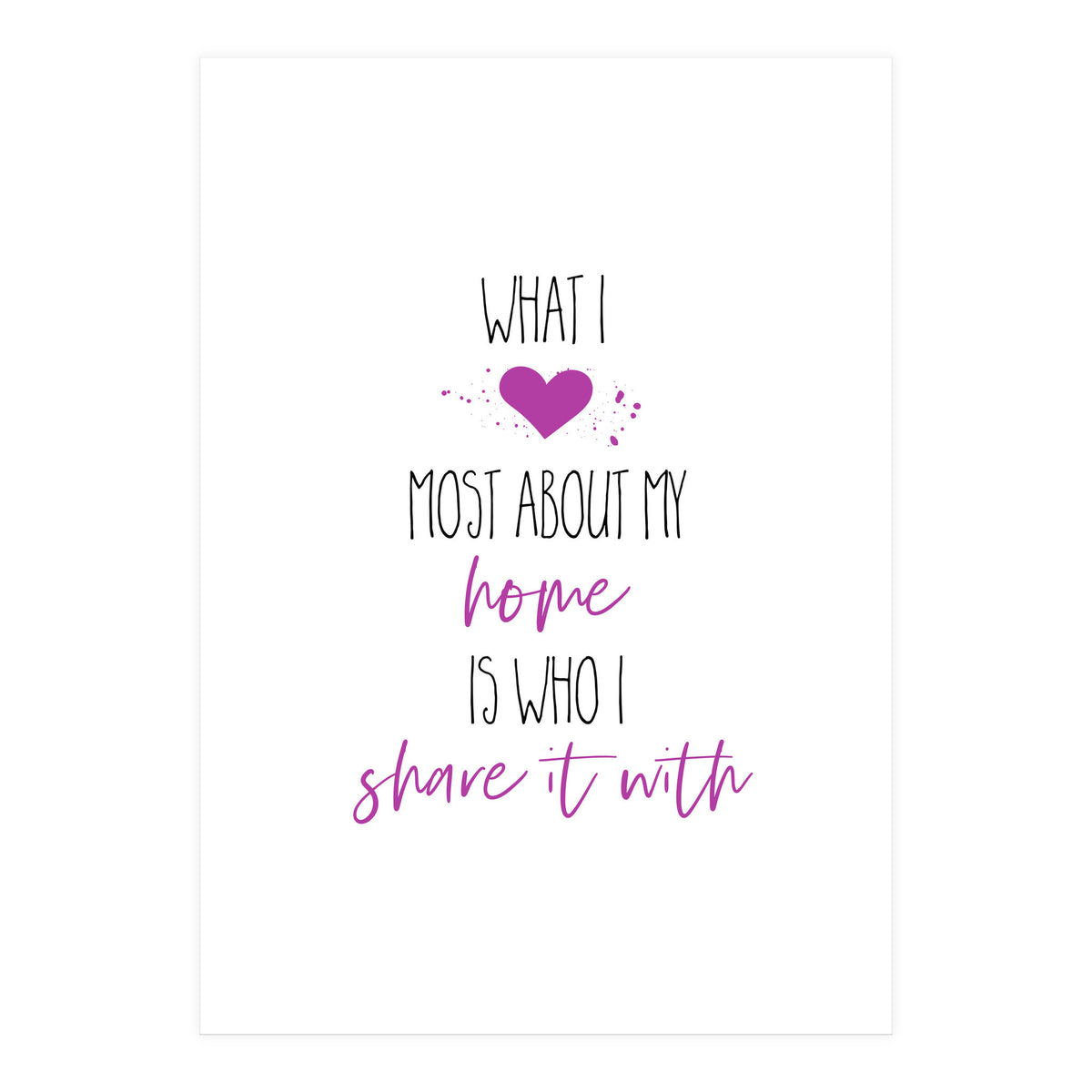 What I love most about my home (Print Only)